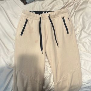 Cream Hollister Sweatpants